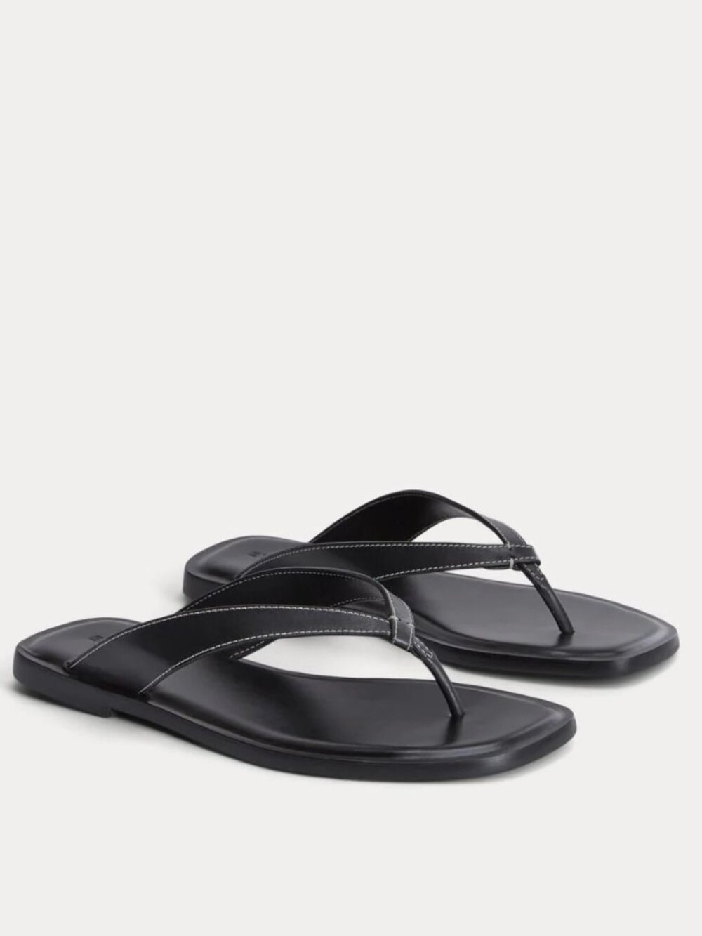 NEW Everlane The Leather Flip Flop Sandal Minimalist Black 8